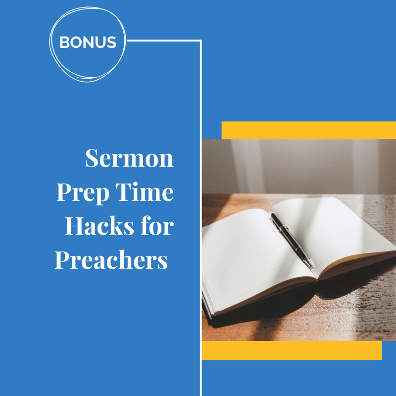 Picture of course bonus cover sermon prep time hacks for preachers