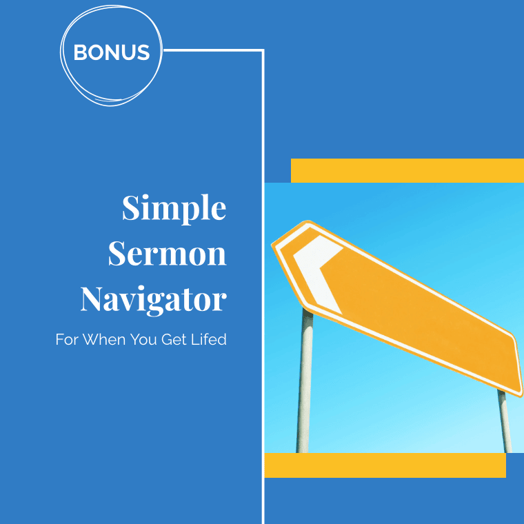 picture of course bonus cover simple sermon navigator for when you get lifed
