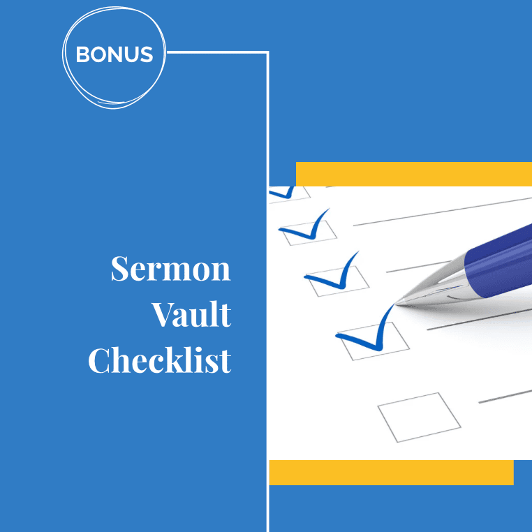 picture of course bonus cover for sermon vault checklist
